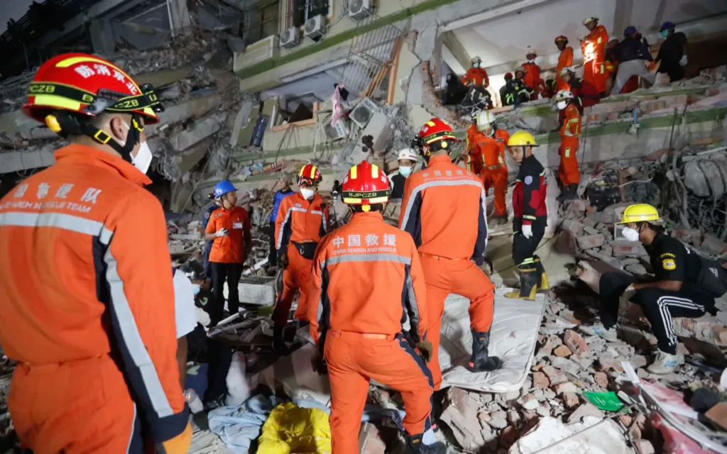 Woman pulled alive from Myanmar earthquake rubble